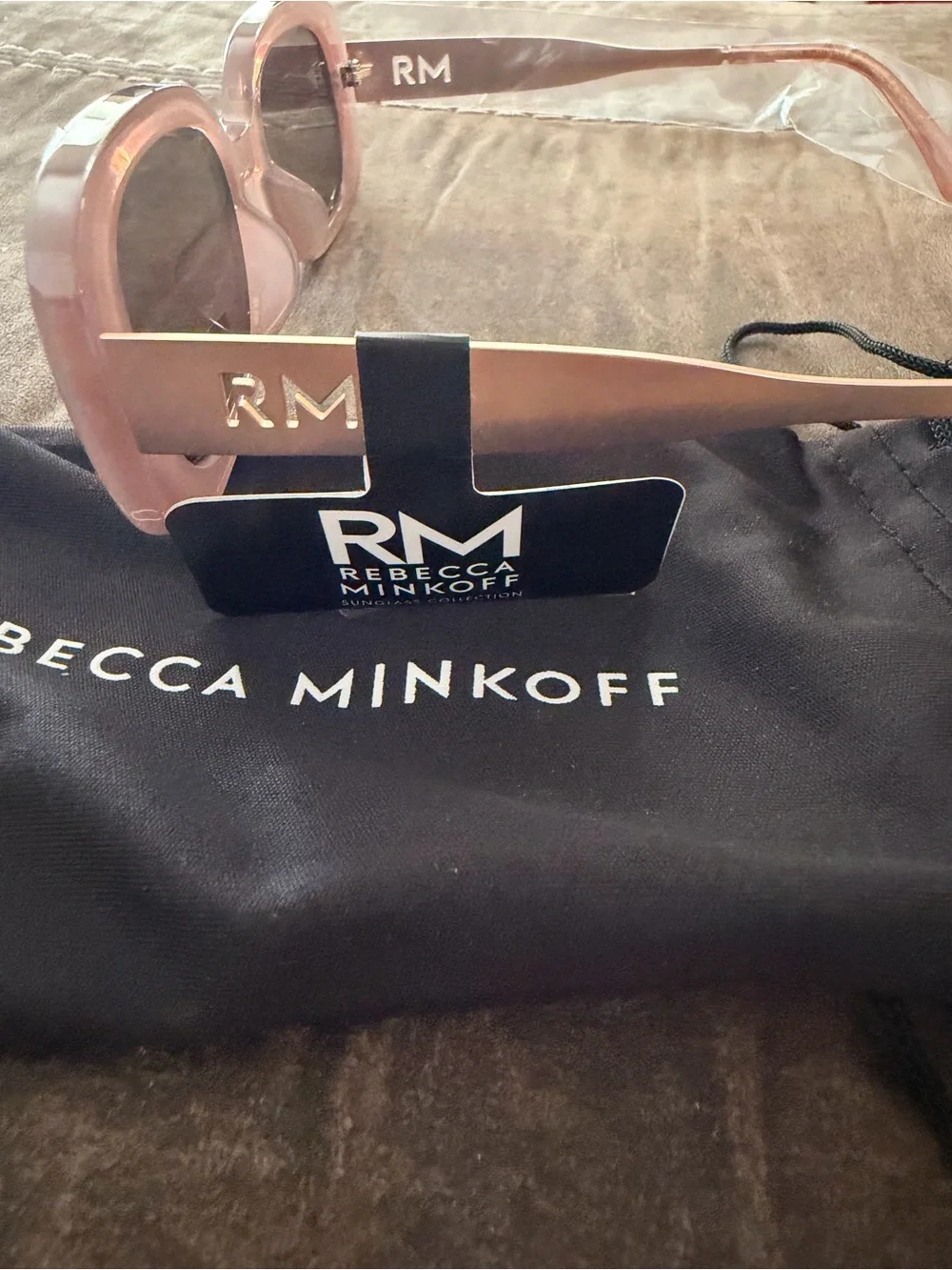 Rebecca Minkoff Blush Pink Rectangular Women’s Sunglasses